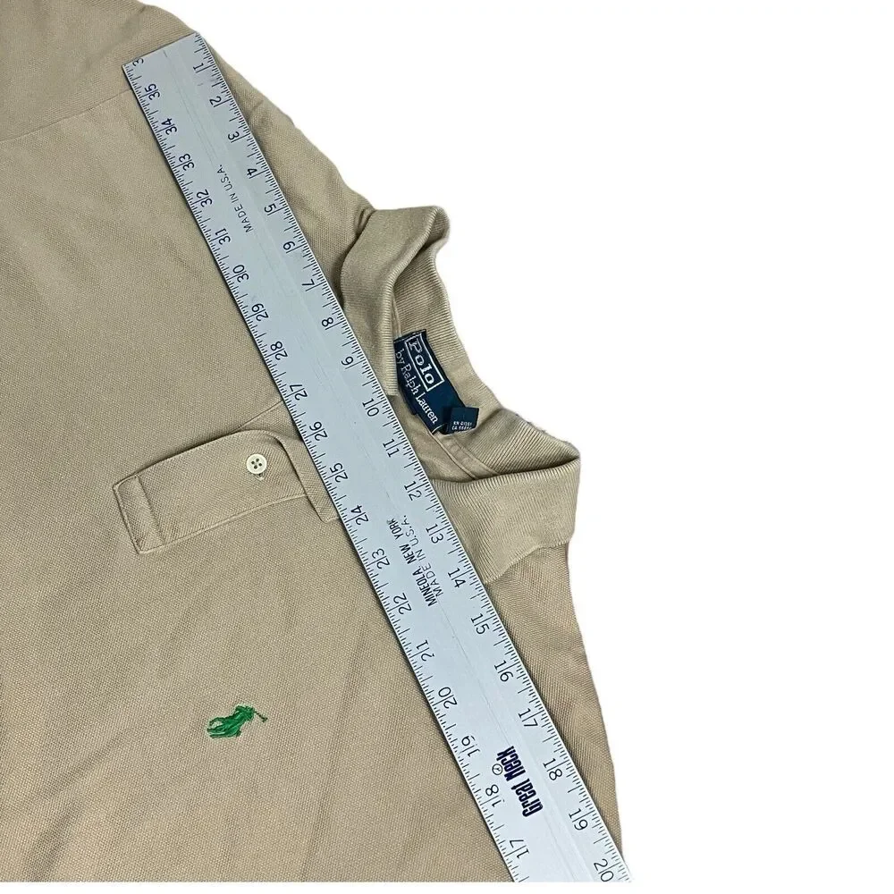 Polo Ralph Lauren Shirt XL Nude Polo Green Pony Khaki Classic‎ Everyday